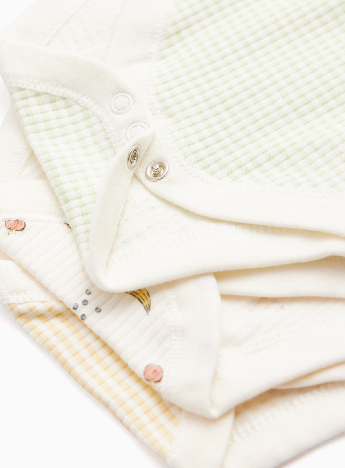 Breakfast Print Long Sleeve Bodysuits 5-Pack Up to 3 mths - Image 2 thumbnail